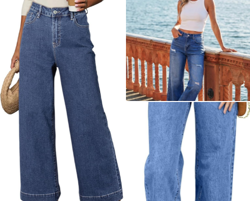 Top 10 High Waisted Wide Leg Jeans cover photo collage