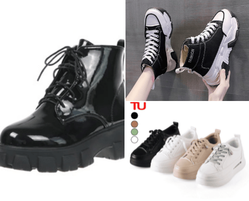 The recommendation of shoes for casual fashion cover photo collage