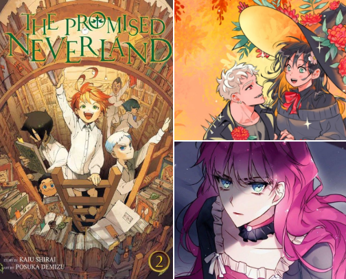Manga, manhwas, manhuas and webtoons recommendations cover photo collage