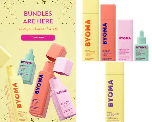 BYOMA 💫❤️Barrier-boosting skincare, driven by science, powered by actives for the ultimate skin-compatible solution. cover photo collage