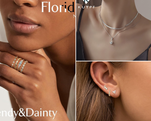 Rings & jewelry cover photo collage