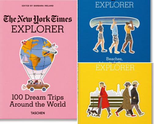 PDF Free - Travel shelf companions to The New York Times Explorer: 100 Dream Trips Around the World From the Algarve to Xian cover photo collage