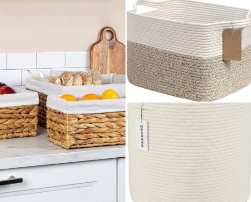 Baskets that improve the aesthetic of your home! cover photo collage