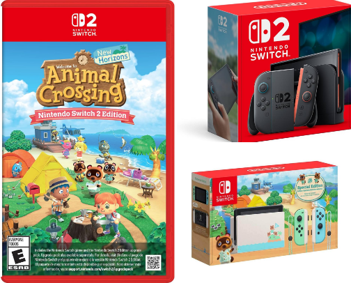 Nintendo Switch 2 & Animal Crossing New Horizons cover photo collage