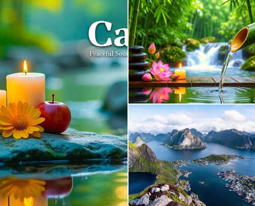 My favorite relaxing  & inspirational music & videos cover photo collage
