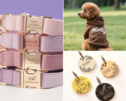 Etsy finds for boujee pups and their moms cover photo collage
