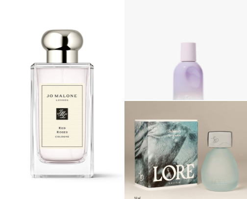 my fragrance wish list 🪽 cover photo collage