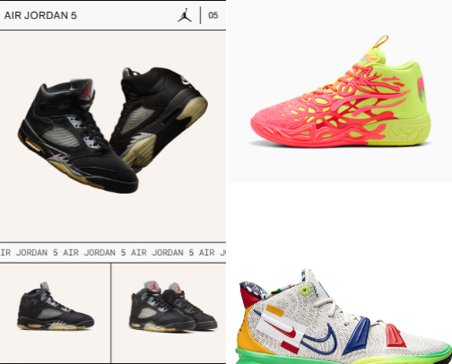 Basketball shoes cover photo collage