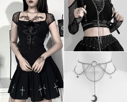 Aesthetic clothes and accessories i found ✨ cover photo collage