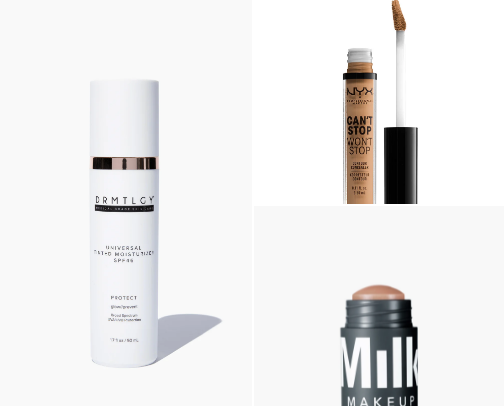 "No Makeup" Makeup cover photo collage