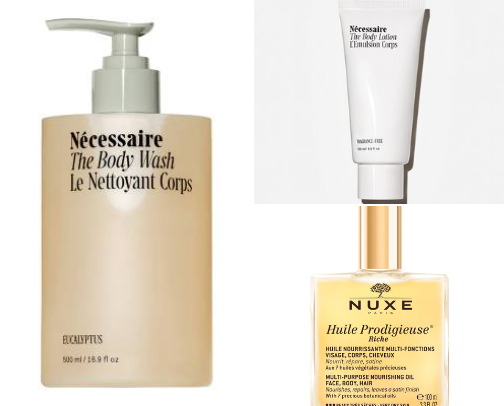 my body care routine cover photo collage