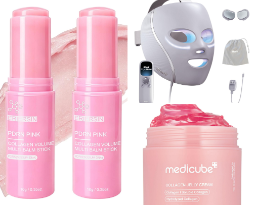 Skincare for healthy, glowy skin. cover photo collage