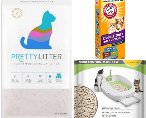 litter and litter boxes cover photo collage