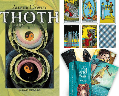 Spiritual tools | My 'woo woo' tools | tarot cards and oracle cards cover photo collage