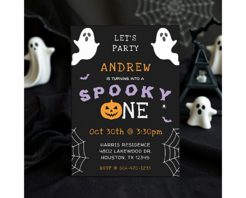 Halloween Themed Birthday Party cover photo collage