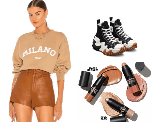 Neutral look lovers cover photo collage