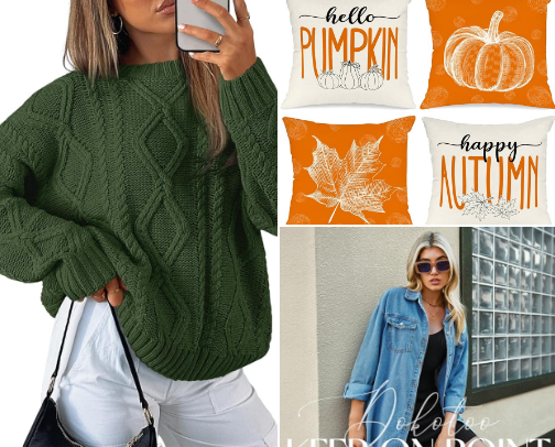 🍁September Weather- Midsize fall clothes/Fall House Decor! 🍁 cover photo collage
