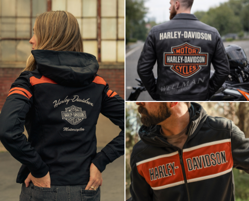 Harley Davidson Motorcycle Riding Gear and Essentials cover photo collage