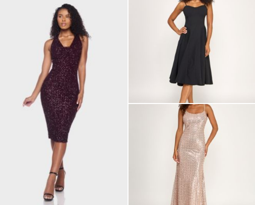 Party dresses cover photo collage