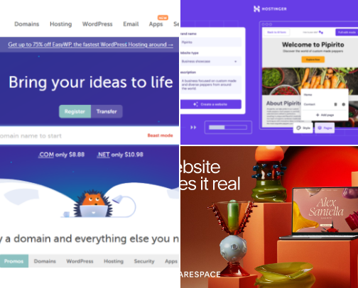Start A Website cover photo collage