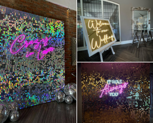 Wedding neon ideas cover photo collage