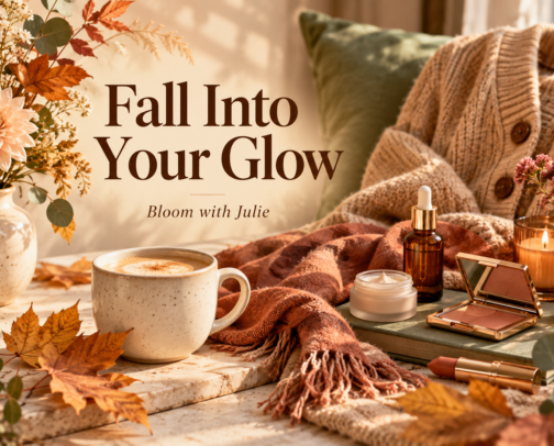 Fall Into Your Glow 🍂 | Bloom with Julie cover photo collage
