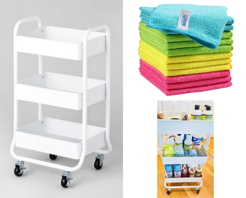 stfu i'm cleaning (what's in my cleaning cart) cover photo collage