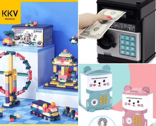 Children toys cover photo collage