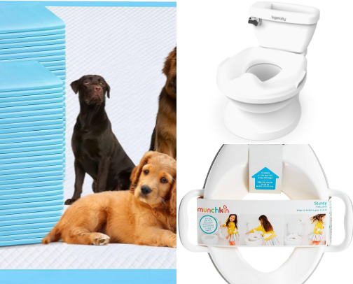 Potty training essentials cover photo collage