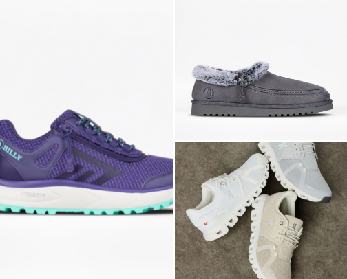 Accessible shoes cover photo collage