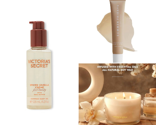 Vanilla scented cover photo collage