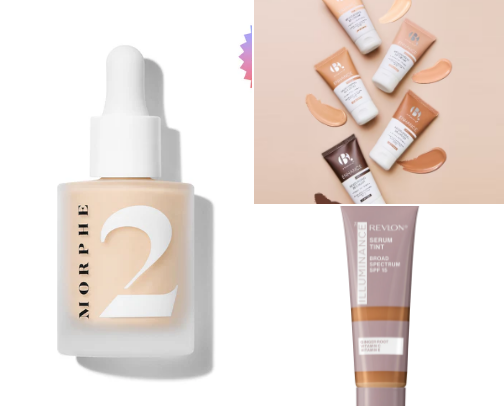 Light wear foundations/BB Creams cover photo collage