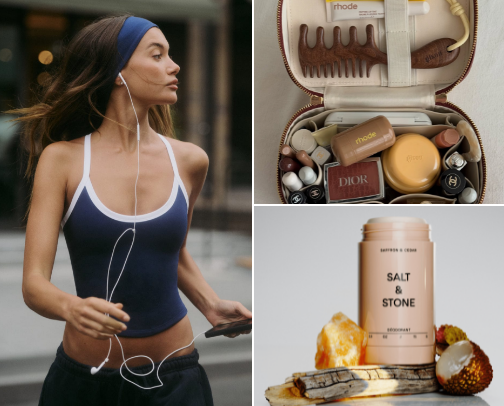 Chic in-flight essentials ✈️ cover photo collage