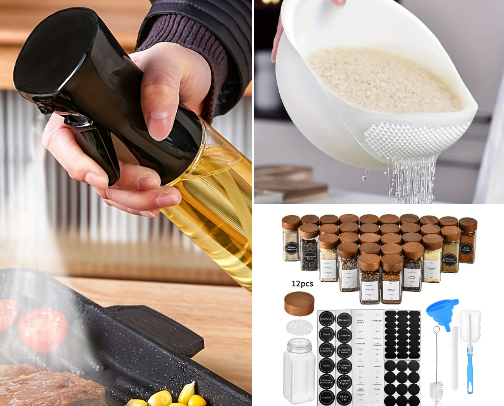 Temu Treasure Trove- Kitchen Hacks & Essentials cover photo collage