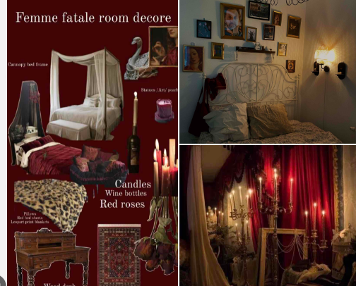 Witch coven vampire room decorations for femme fatales ✨🧙💜🔮 cover photo collage