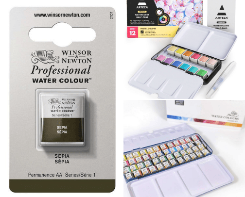 Art supplies cover photo collage