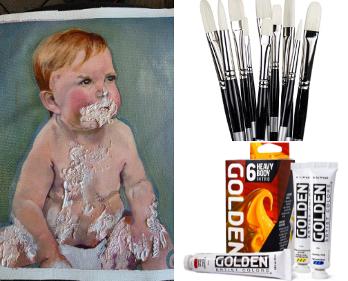 Oil painting supplies for oil painting starter set for beginners cover photo collage