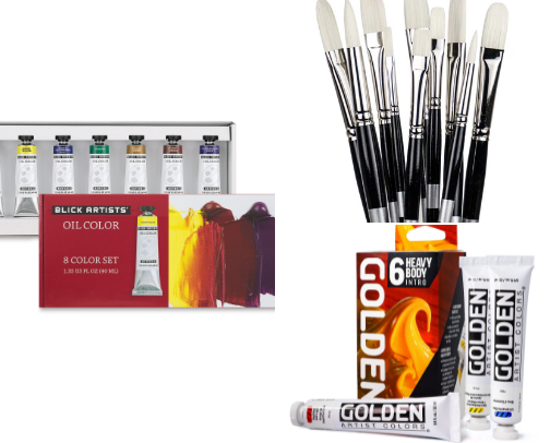 Oil painting supplies for oil painting starter set for beginners cover photo collage