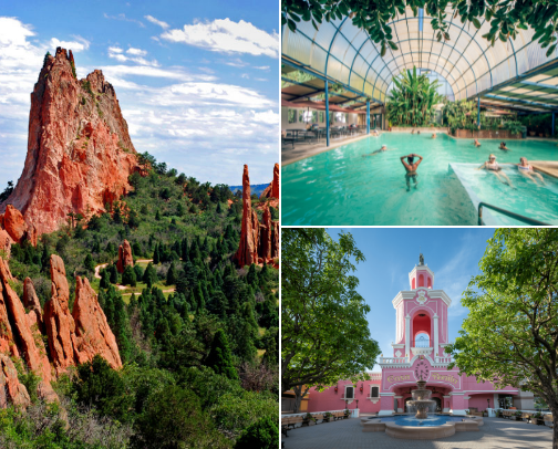 Places I visit when I travel back to my hometown of Colorado Springs, Co. cover photo collage