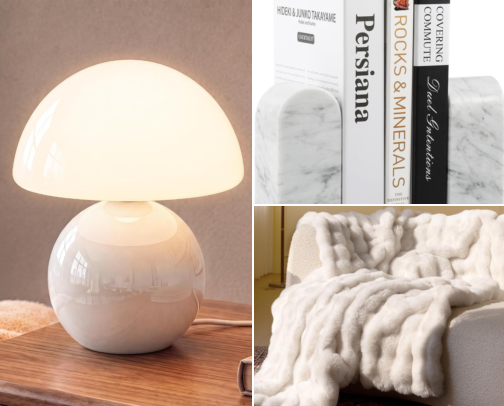 Bows, Scallops & Spines: Bookish Anthropologie Dupes for Your Reading Nook cover photo collage