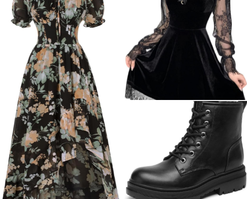 The 15 Outfits: Your Dark Cottagecore Lookbook cover photo collage