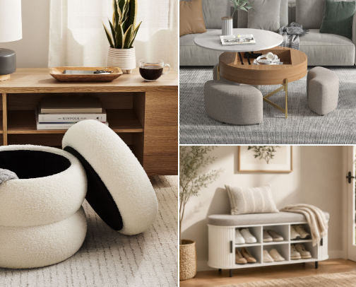 Hidden Storage Secrets: Stylish Furniture That Doubles as Organizers cover photo collage