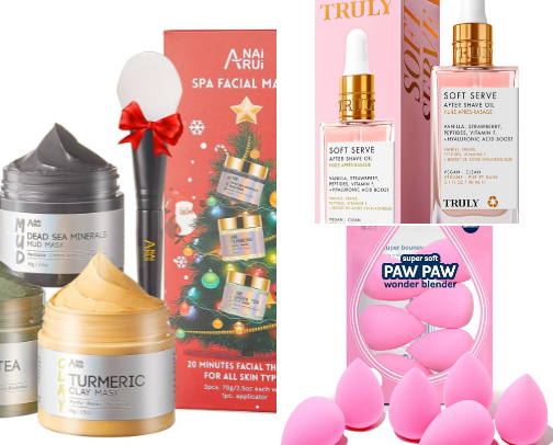 Essential skin care product cover photo collage