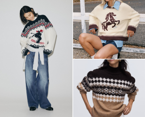 Sweaters made for Ski Slopes and Nights by the Fire cover photo collage