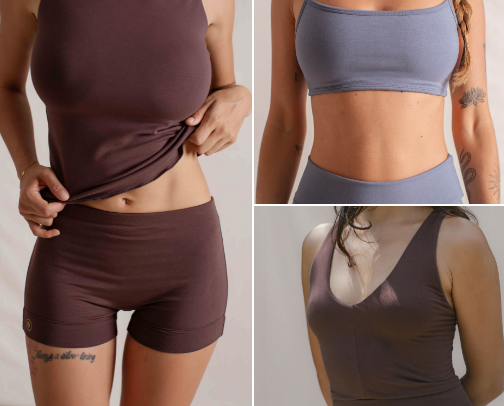 Natural Fiber Activewear cover photo collage