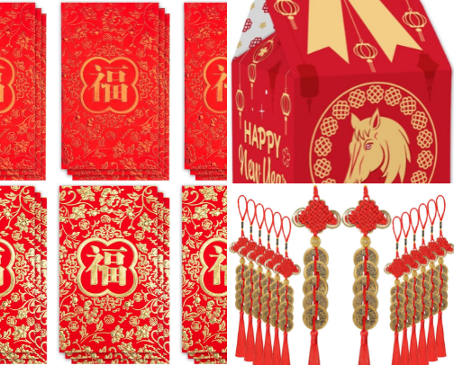 Chinese New Year Essentials | Chinese New Year Full of Blessings & Good Luck cover photo collage
