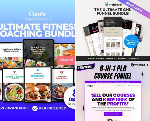 Done-for-You Digital Products You Can Resell for 100% Profit cover photo collage