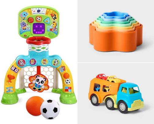 my one year olds favorite toys 🧸 cover photo collage