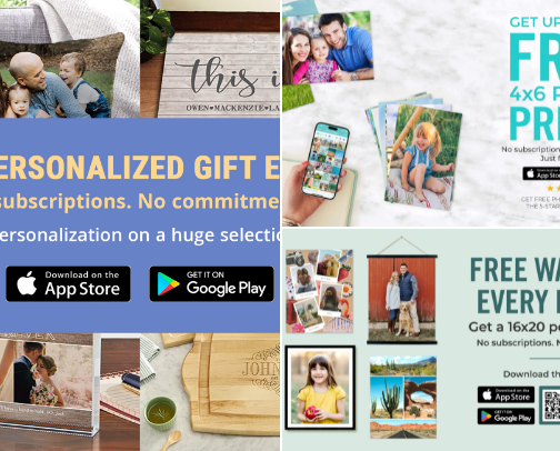 Free print gifts & more! cover photo collage