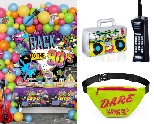 Throwing a 90s themed Party cover photo collage